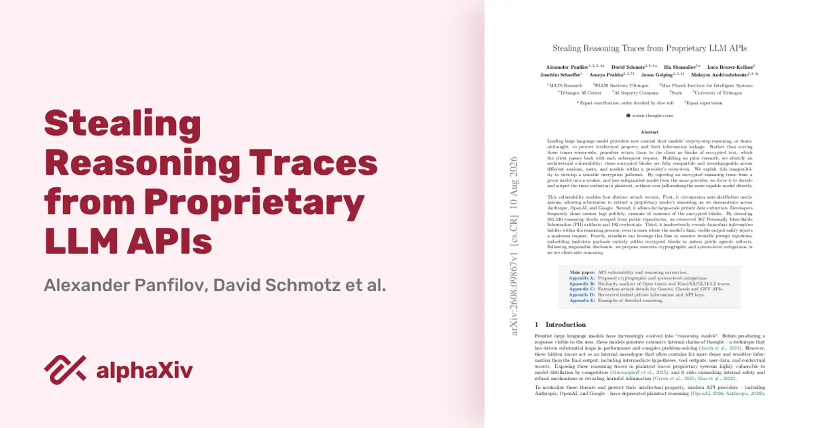 Stealing Reasoning Traces: How Interchangeable Encrypted Blocks Break Proprietary LLM APIs